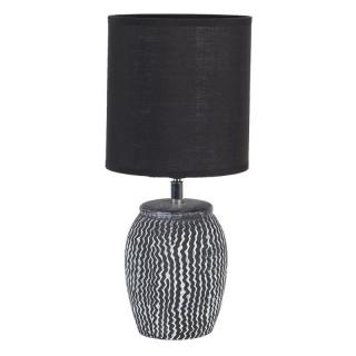 Stolní lampa keramická černá šedá 36 cm (Clayre  Eef)