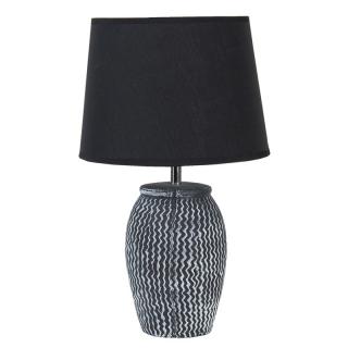 Stolní lampa keramická černá šedá 41 cm (Clayre  Eef)