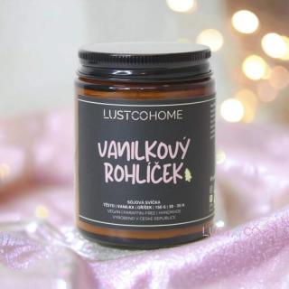 Vonná sójová svíčka VANILKOVÝ ROHLÍČEK (LUSTCO)