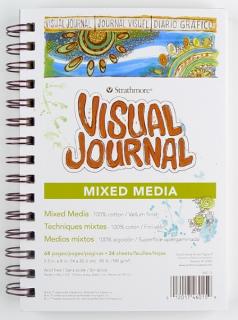 400 Visual Journal Mixed Media - kroužková vazba (190 g/m2, 34 listů), 14 x 20,3 cm rozměr: 22,9 x 30,5 cm