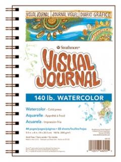 400 Visual Journal Watercolor - kroužková vazba (190 g/m2, 34 listů), 22,9 x 30,5 cm rozměr: 14 x 20,3 cm