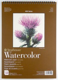 400 Watercolour - kroužková vazba (300 g/m2, 12 listů) rozměr: 17,8 x 25,4 cm