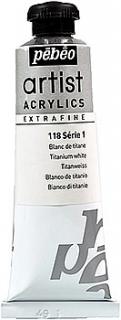 Acrylic Extra-Fine 37 ml, série 1 (11 odstínů) Barva: 08. Titanium white