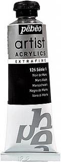 Acrylic Extra-Fine 37 ml, série 1 (11 odstínů) Barva: 10. Mars black