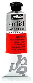 Acrylic Extra-Fine 37 ml, série 5  (4 odstíny) Barva: 02. Light cadmium red