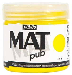 Akrylová barva Mat Pub - Pebeo 140ml odstín: 01. Primary Yellow