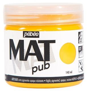 Akrylová barva Mat Pub - Pebeo 140ml odstín: 02. Golden Yellow