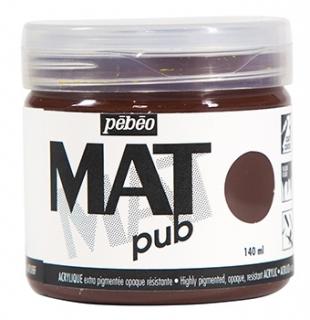 Akrylová barva Mat Pub - Pebeo 140ml odstín: 18. Burnt Umber