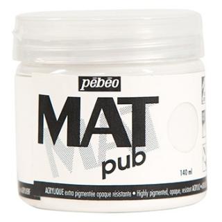 Akrylová barva Mat Pub - Pebeo 140ml odstín: 21. Permanent White