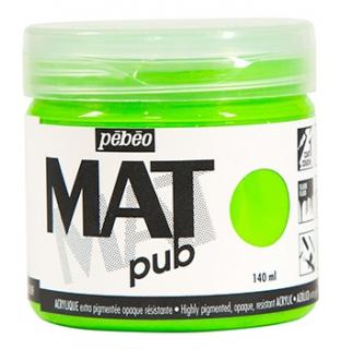 Akrylová barva Mat Pub - Pebeo 140ml odstín: 25. Fluorescent Green