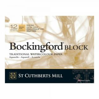 Bockingford blok hrubě zrnitý (12 listů, 300 g) lepený na 4 str. rozměr: 23x31 cm