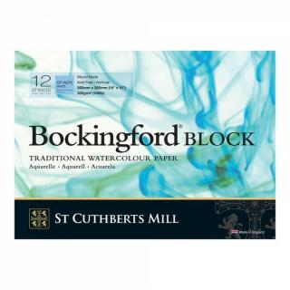 Bockingford blok za studena lis. (12 listů, 300 g) lepený na 4 str. rozměr: 26x36 cm