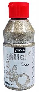 Glitter Gel 250 ml, stříbrná barva