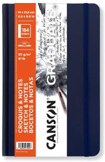 Graduate Book skicák 14x21,6cm  - 97 listů , 90g odstín: tmavě modrý