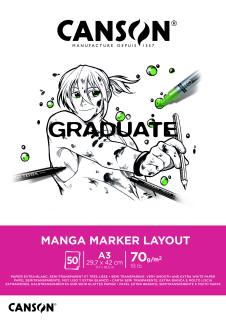 Graduate Manga Marker skicák lepený  50l VS 70g rozměr: A3