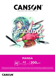 Graduate Manga skicák lepený 30l S 200g rozměr: A3