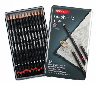 Graphic - sada grafitových tužek, Hard - Technical (12 ks)