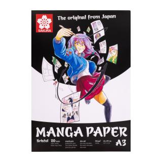 Manga skicák - lepený na krátké straně (250g/m2, 20 listů) rozměr: A3