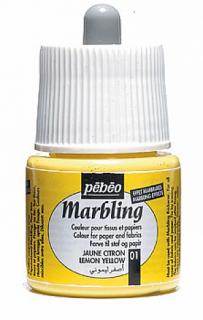 Marbling 45 ml - mramorovací barvy 9 odstínů Barva: 01. Lemon Yellow