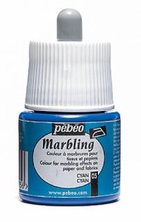 Marbling 45 ml - mramorovací barvy 9 odstínů Barva: 05. Cyan