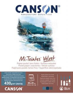 Mi-Teintes VELVET skicák lepený 32x41cm 12listů  430g odstín: cool