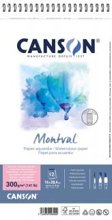 Montval skicák v kroužkové vazbě HP 300g - 12 listů rozměr: 16 x 28,4 cm