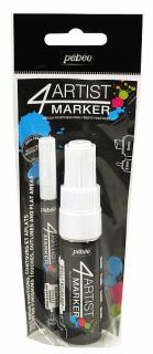 Olejový fix 4Artist Marker sada sada: 04. hrot 2 mm, 8 mm (white)