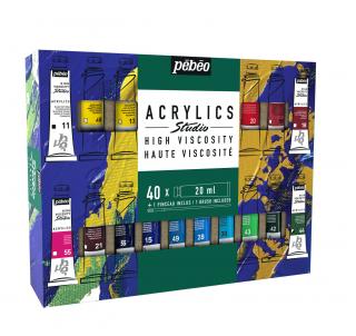 Sada akrylových barev Studio acrylic - Pebeo počet ks: 40x20 ml