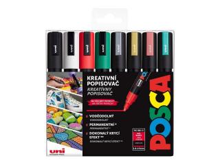 Sada akrylových fixů Posca PC-5M počet ks: 8 ks Christmas