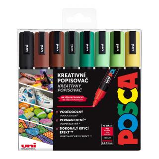 Sada akrylových fixů Posca PC-5M počet ks: 8 ks Earth