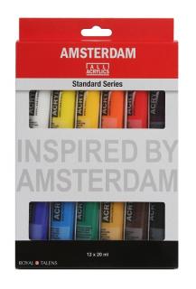Sada Amsterdam Acrylic 12x20ml odstíny: standard
