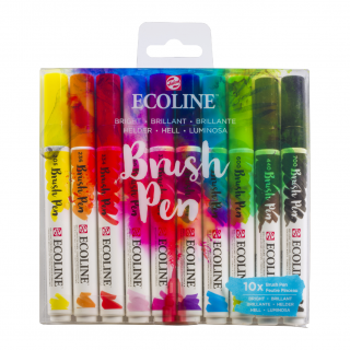 Sada Ecoline Brush pen - 10ks Barva: bright