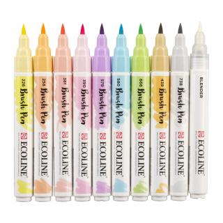 Sada Ecoline Brush pen - 10ks Barva: Pastel New
