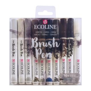 Sada Ecoline Brush pen - 10ks Barva: Šedé odstíny
