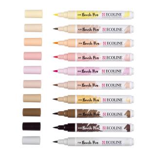 Sada Ecoline Brush pen - 10ks Barva: Tělové odstíny NEW