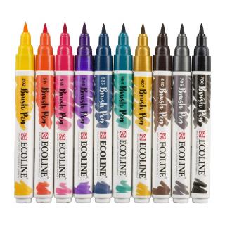 Sada Ecoline Brush pen - 10ks Barva: Temné odstíny