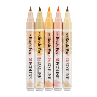 Sada Ecoline Brush pen - 5 ks Barva: 02. Béžovorůžové odstíny