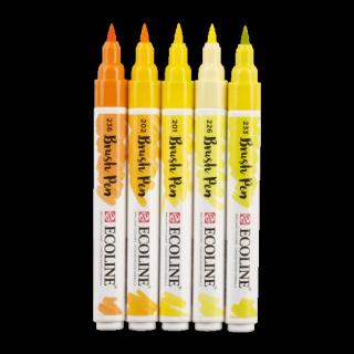 Sada Ecoline Brush pen - 5 ks Barva: 12. yellow
