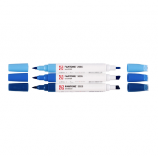 Sada fixů Talens - Pantone - 3 ks  různé kombinace odstíny: blue