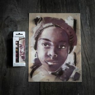 Sada měkkých pastelů 6 ks - poloviční vel. Dark Skin Tones