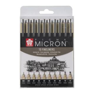 Sada Pigma Micron Black - 10ks