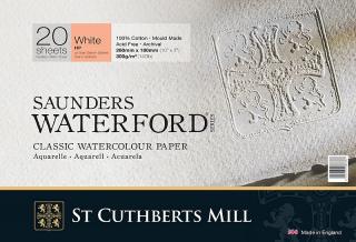 Saunders Waterford  za tepla lisovaný 20 listů 300 g, lepený na 4 str. rozměr: 18x26 cm