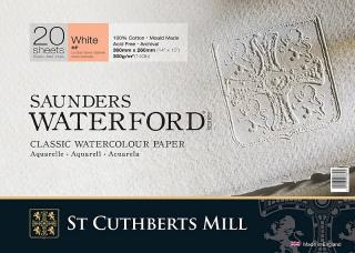 Saunders Waterford  za tepla lisovaný 20 listů 300 g, lepený na 4 str. rozměr: 26x36 cm