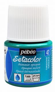 Setacolor opaque 45 ml zažehlovací 47 odstínů Barva: 42. Metalická - Turquoise