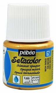 Setacolor opaque 45 ml zažehlovací 47 odstínů Barva: 62. Metalická - Rich gold