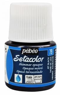 Setacolor opaque 45 ml zažehlovací 47 odstínů Barva: 79. Metalická - Jet black