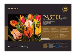 Skicák Mungyo - tónovaný, tmavé odstíny160 gramů, pastel... rozměr: A3  20 listů
