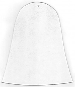 Skleněné závěsy - zvonek rozměr: A6. 10,5 x 14,8 cm