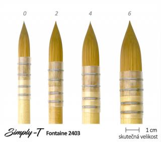 Štětec Simply-T Fontaine - quill rozměr: č. 0 (8,7 mm)