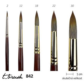 Štětec t_brush 842 - kulatý rozměr: 01. vel. 0